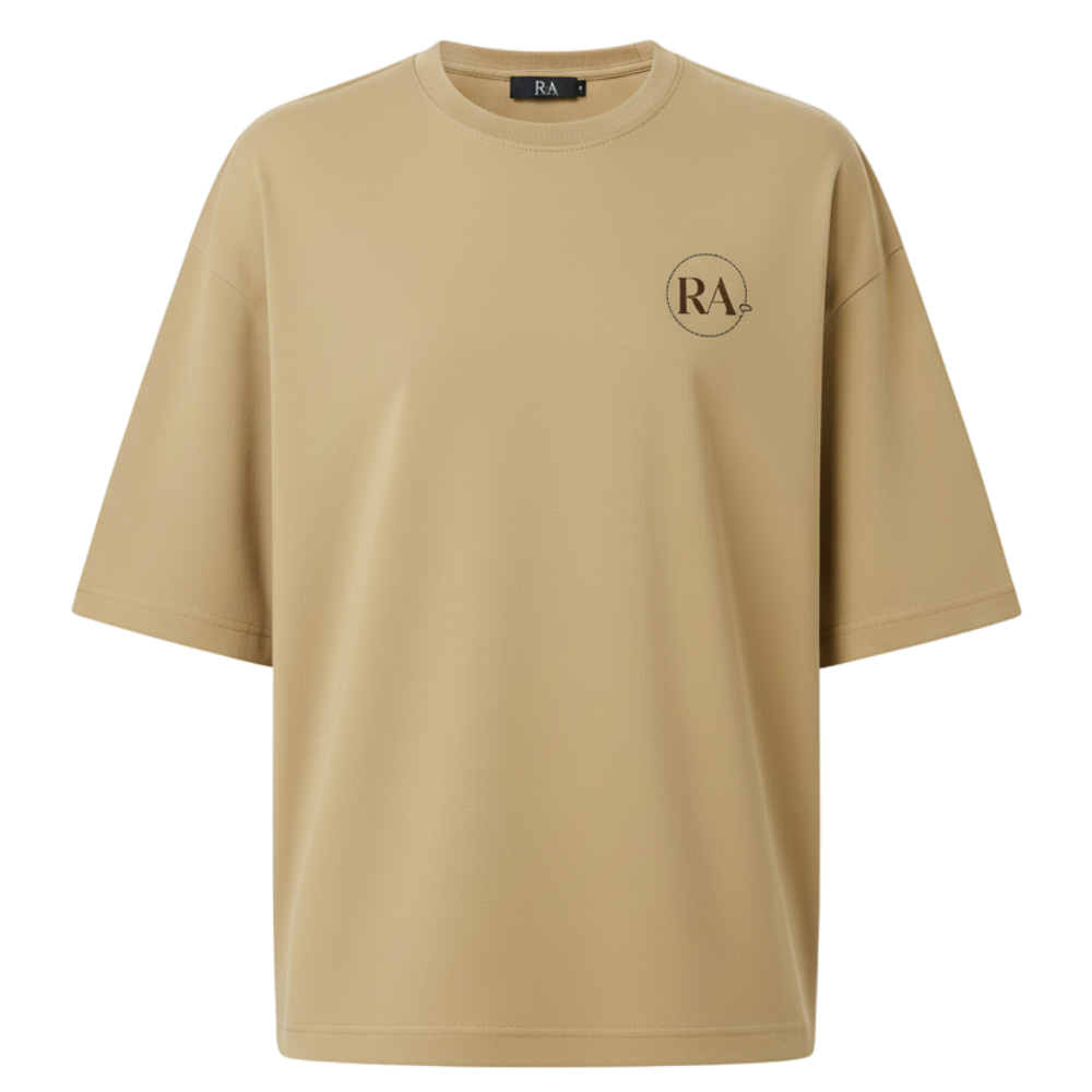 Boxy fit t-shirt med cap sleeves