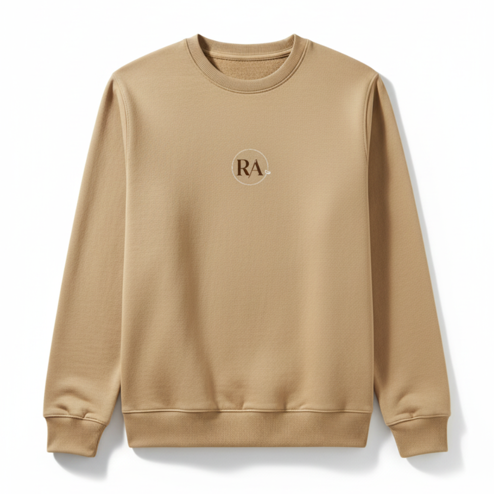 Crewneck sweatshirt med normal pasform