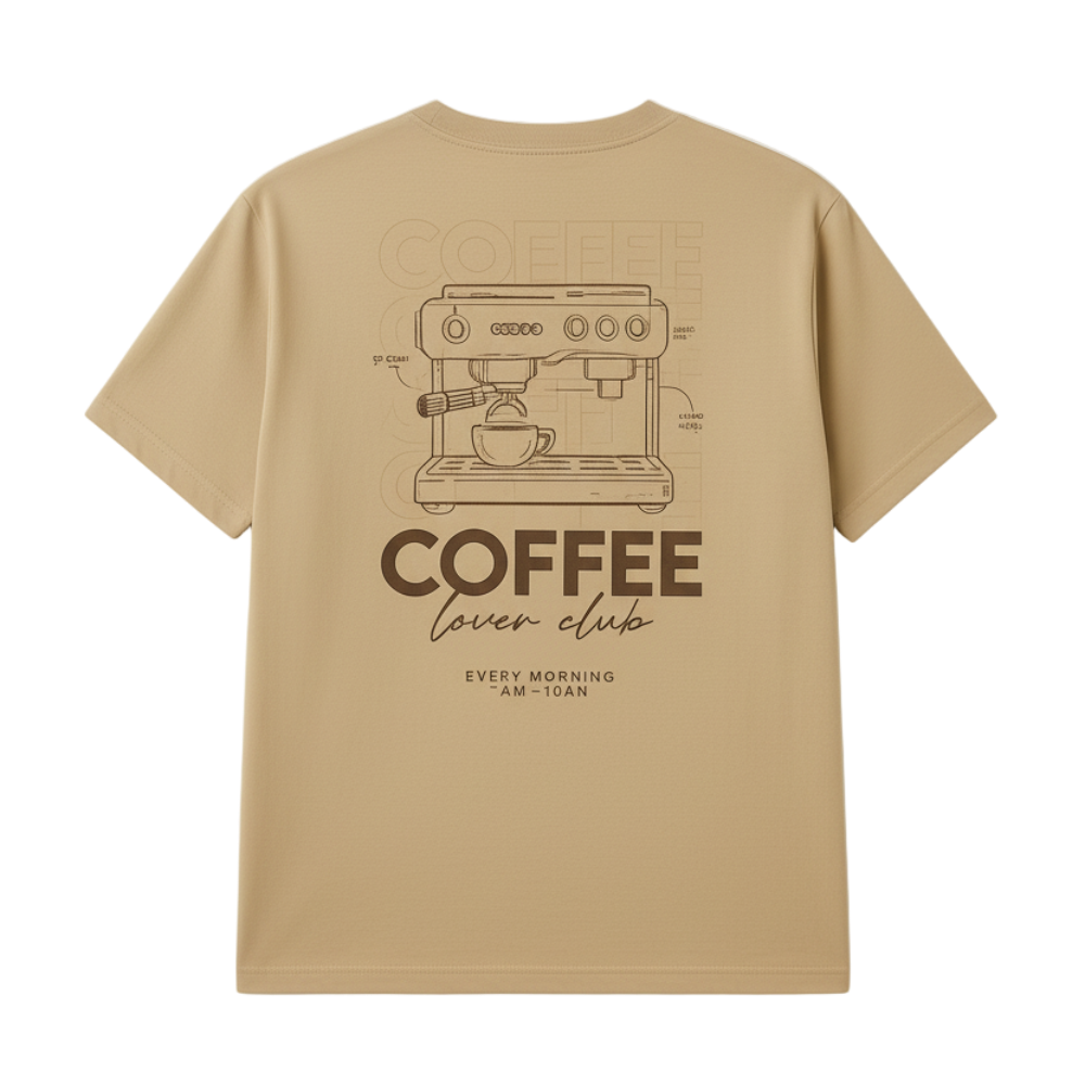 Extra cropped boxy fit coffee t-shirt